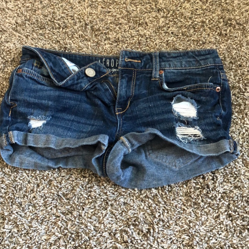 ripped jean shorts